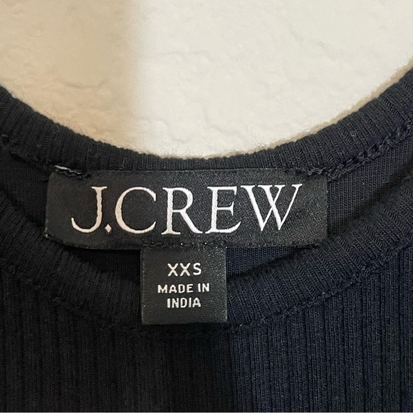 J Crew Fitted Tank Dress with Poplin Bubble Skirt Size XXS in Black - Picture 11 of 16